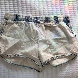 Stretchy Whitewashed Jean Shorts